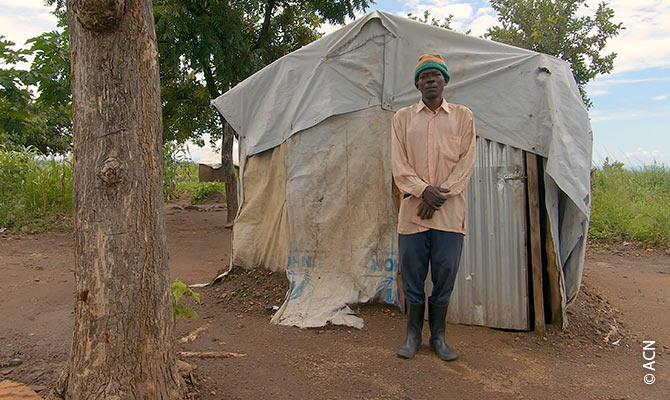 South Sudanese refugee in the Bidi Bidi Refugee Settlement.