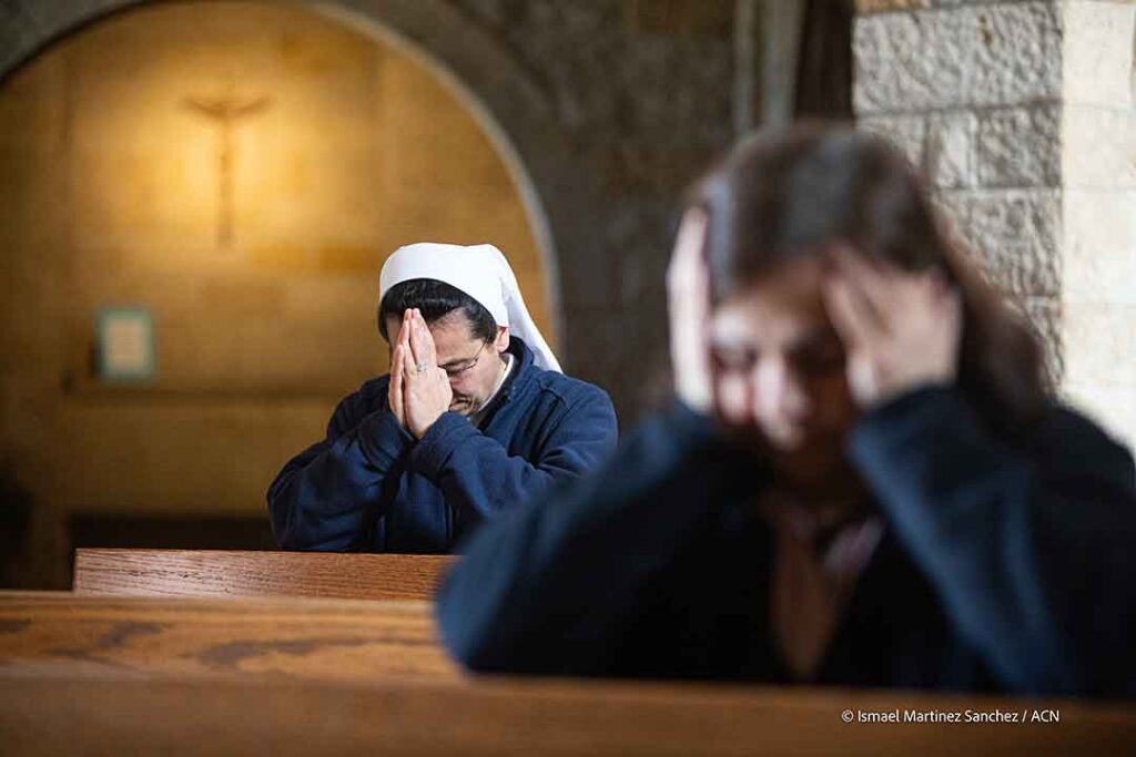 No hospital das Irmãs Franciscanas da Cruz em Beirute.