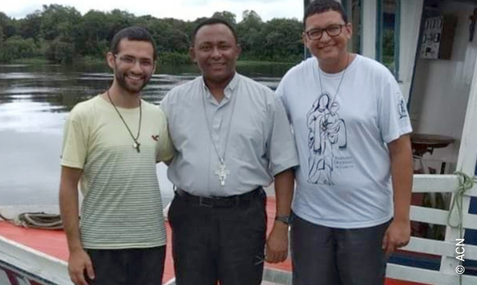 Brazil: Repair of a riverboat for pastoral work in the Amazon region.