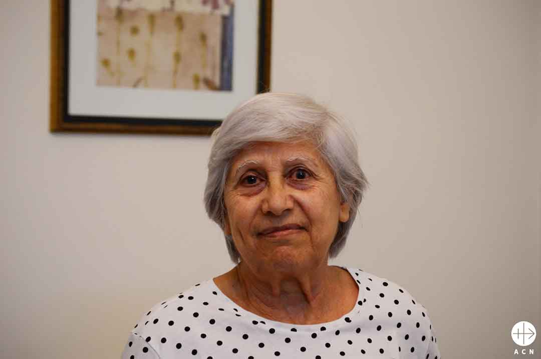 Affifeh Bachir, cristiana de Beirut, que perdió su casa en la explosión del puerto en 2020