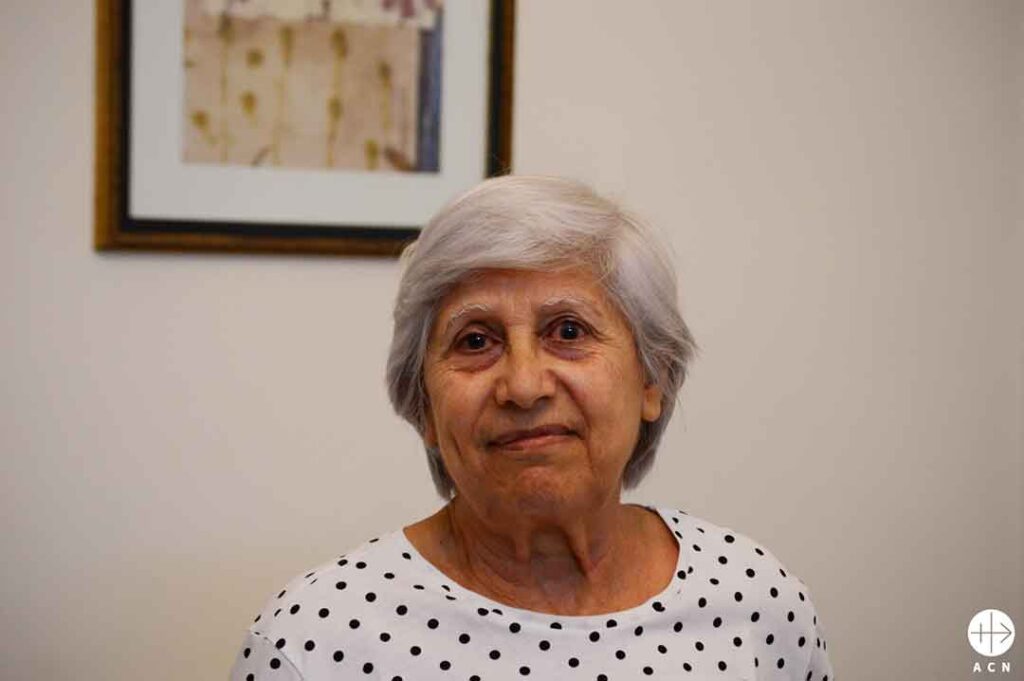 Affifeh Bachir, a Christian from Beirut, who lost her home in the port explosion in 2020
