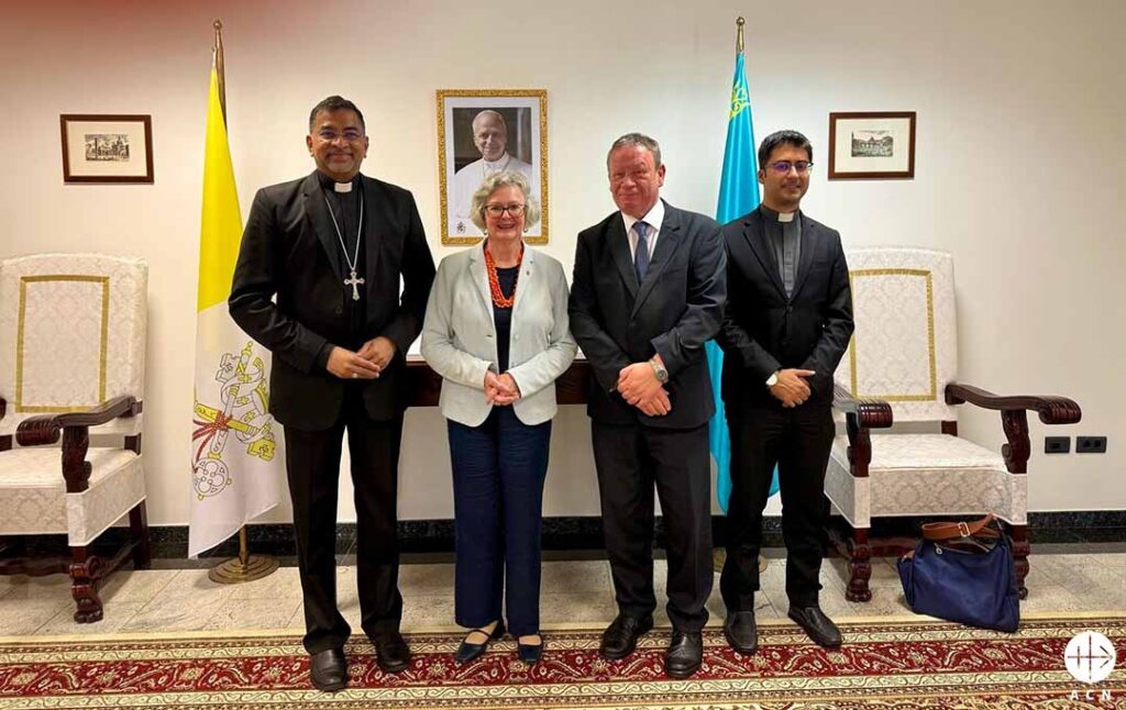 ACN delegation visiting Kazakhstan for the Shroud of Turin exhibition in August 2025